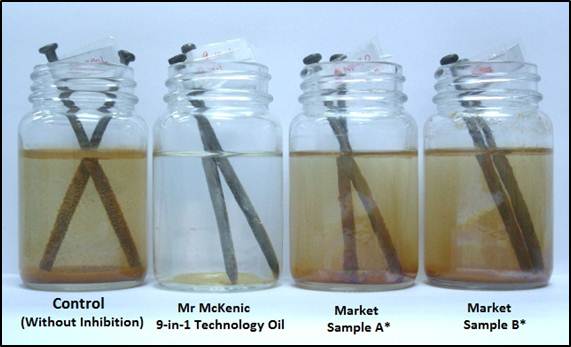 9-in-1 Technology Oil: Rust Inhibition after 14 days